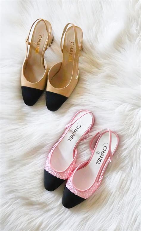 all white chanel slingbacks|slingback Chanel price.